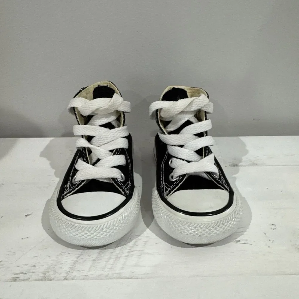 Converse All Star Toddler Shoes Size Infant 3 Color Black Excellent Condition!